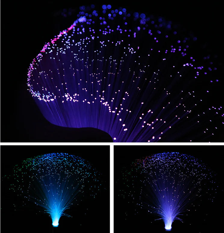 Harmonia™ FiberGlow Light — Multicolor Fiber Optic Night Lamp
